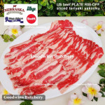 Beef rib PLATE RIB-OFF boneless US USDA NEBRASKA steak cuts 1" 2.5cm (price/kg 5-6pcs)